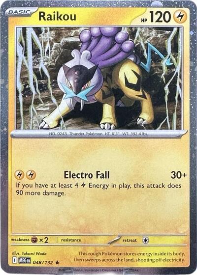 Raikou - 048/132 (Cosmos Holo) ME01: Mega Evolution 048/132 Promo Holofoil