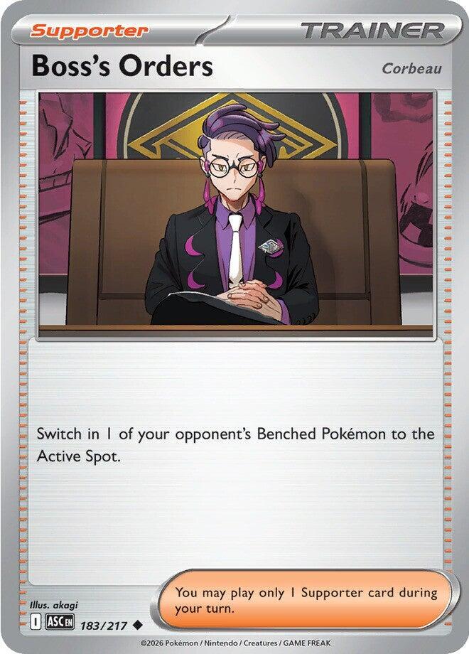 Boss's Orders [Corbeau] - 183/217 ME: Ascended Heroes 183/217 Uncommon Reverse Holofoil