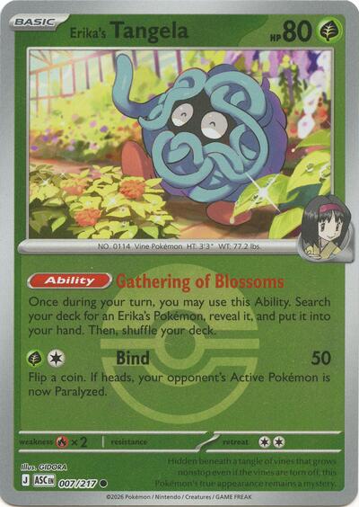 Erika's Tangela - 007/217 (Poke Ball) ME: Ascended Heroes 007/217 Common Reverse Holofoil