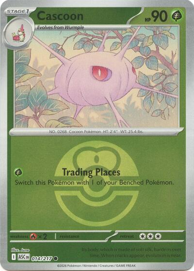 Cascoon (Love Ball) ME: Ascended Heroes 014/217 Common Reverse Holofoil
