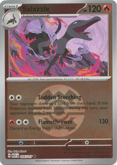 Salazzle - 035/217 (Quick Ball) ME: Ascended Heroes 035/217 Uncommon Reverse Holofoil