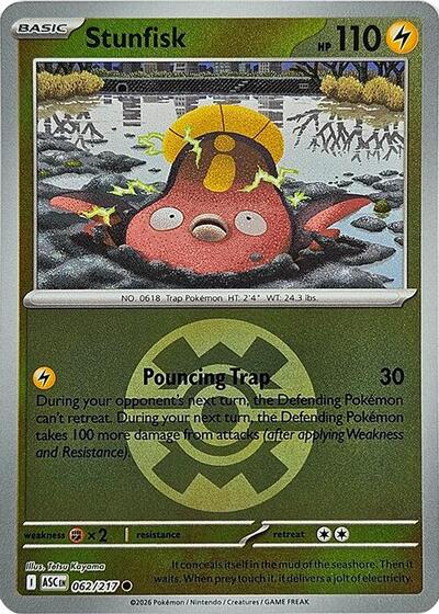 Stunfisk (Quick Ball) ME: Ascended Heroes 062/217 Common Reverse Holofoil