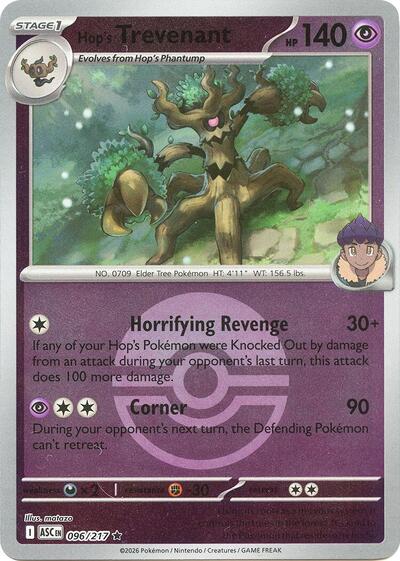 Hop's Trevenant - 096/217 (Poke Ball) ME: Ascended Heroes 096/217 Rare Reverse Holofoil