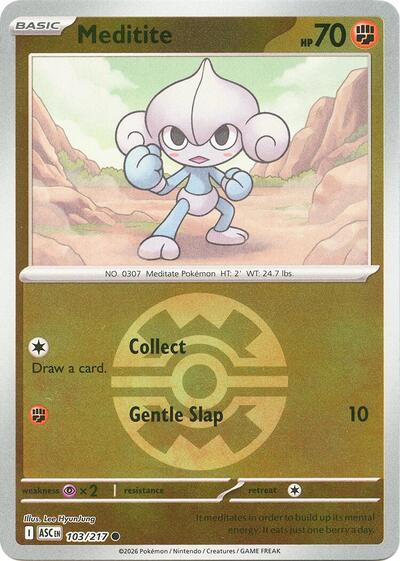 Meditite (Quick Ball) ME: Ascended Heroes 103/217 Common Reverse Holofoil