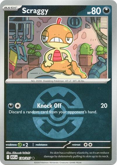 Scraggy (Quick Ball) ME: Ascended Heroes 134/217 Common Reverse Holofoil