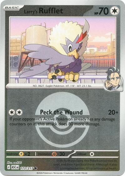 Larry's Rufflet (Poke Ball) ME: Ascended Heroes 173/217 Common Reverse Holofoil