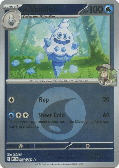 N's Vanillish (Energy Symbol Pattern) ME: Ascended Heroes 050/217 Common Reverse Holofoil