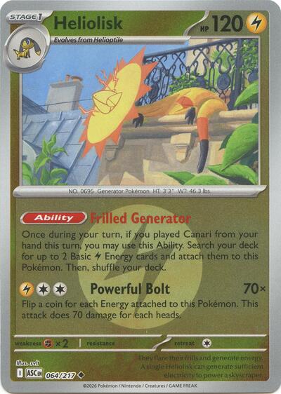 Heliolisk - 064/217 (Energy Symbol Pattern) ME: Ascended Heroes 064/217 Uncommon Reverse Holofoil