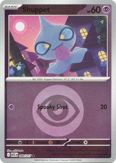 Shuppet (Energy Symbol Pattern) ME: Ascended Heroes 090/217 Common Reverse Holofoil