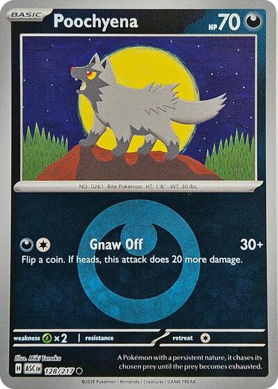 Poochyena (Energy Symbol Pattern) ME: Ascended Heroes 128/217 Common Reverse Holofoil