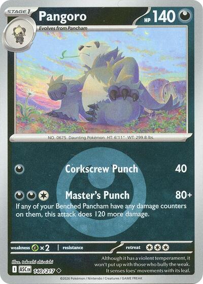 Pangoro (Energy Symbol Pattern) ME: Ascended Heroes 140/217 Uncommon Reverse Holofoil