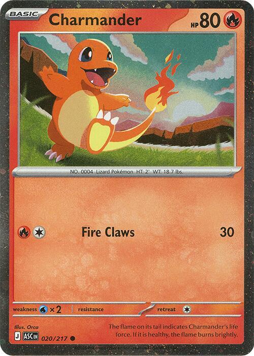 Charmander - 020/217 (Cosmos Holo) Miscellaneous Cards & Products 020/217 Common Holofoil
