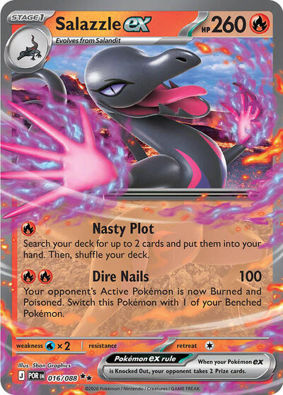 Salazzle ex - 016/088 ME03: Perfect Order 016/088 Double Rare Holofoil
