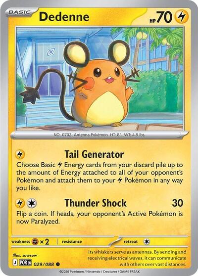 Dedenne - 029/088 ME03: Perfect Order 029/088 Common Reverse Holofoil