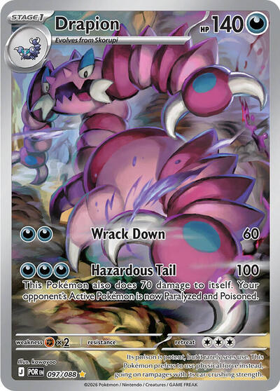 ME03: Perfect Order - Shiny Rare Holofoil - Drapion 097 088