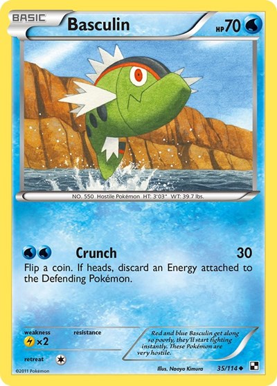 Black and White - Uncommon Reverse Holo - Basculin