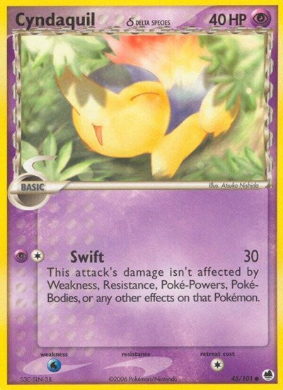 Dragon Frontiers - Common Normal - Cyndaquil Delta Species