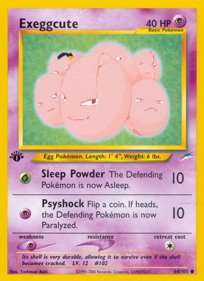 Exeggcute Neo Destiny 064/105 Common 1st Edition