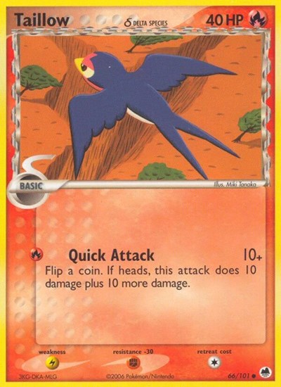 Dragon Frontiers - Common Normal - Taillow Delta Species