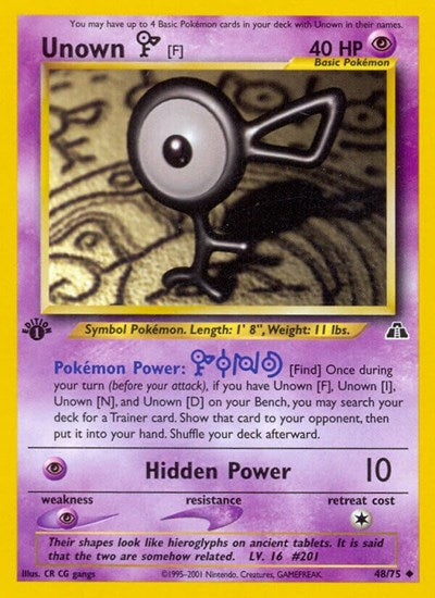 Neo Discovery - Uncommon Unlimited - Unown F