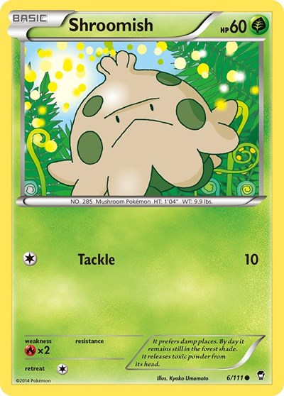 XY - Furious Fists - Common Reverse Holo - Shroomish