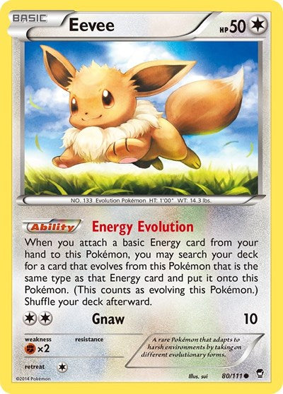 Eevee XY - Furious Fists 80/111 Common Normal